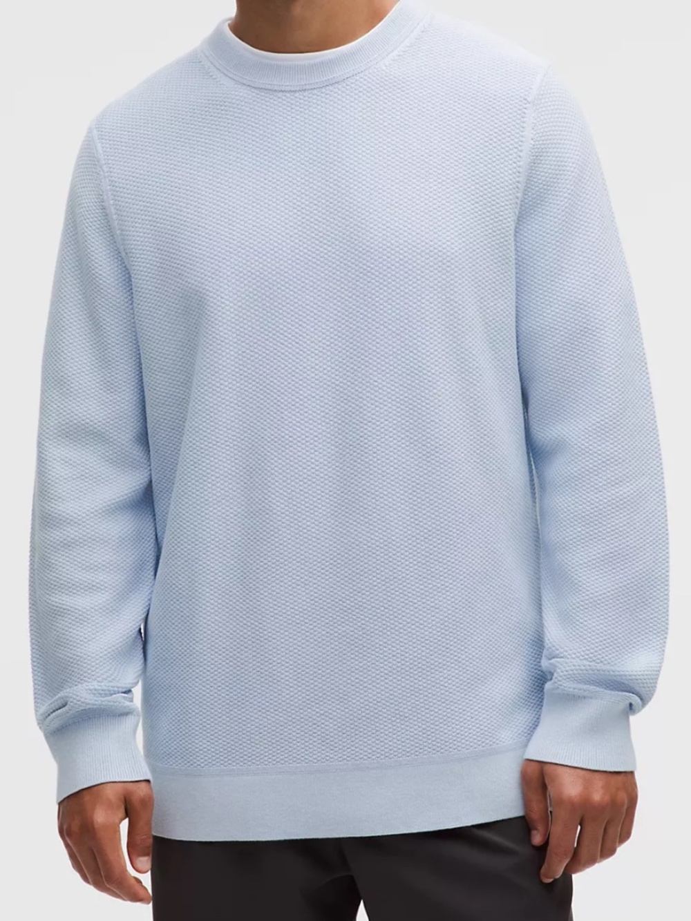 Lululemon Textured Knit Classic-Fit Crewneck Sweater in 'Day Dream'